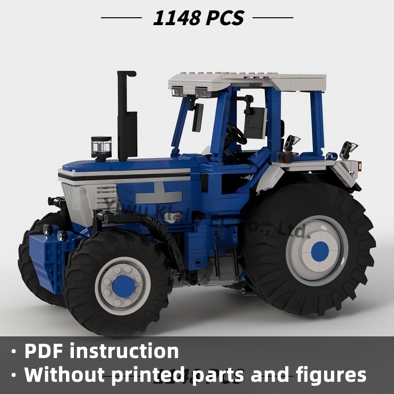 Agriculture Farming Vehicles - 1148Pcs MOC Classic Blue Agricultural Farm