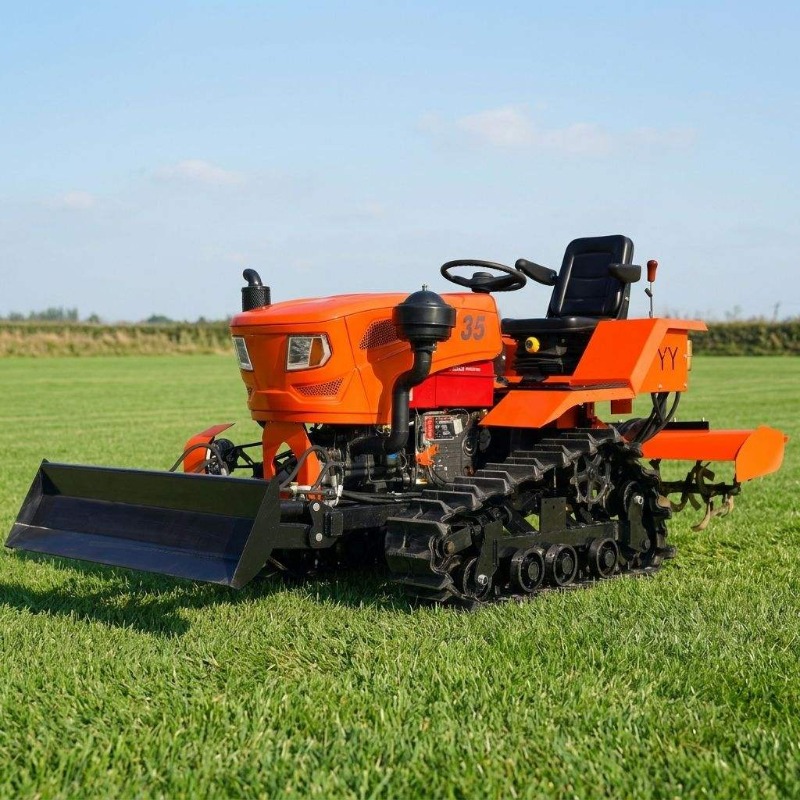 Crawler 4WD Rotary Tiller 35HP - Farming Equipment For Agriculture 评论和价格
