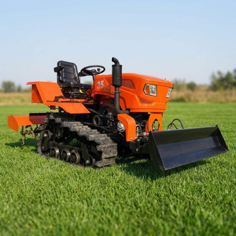 Crawler 4WD Rotary Tiller 35HP - Farming Equipment For Agriculture 评论和价格