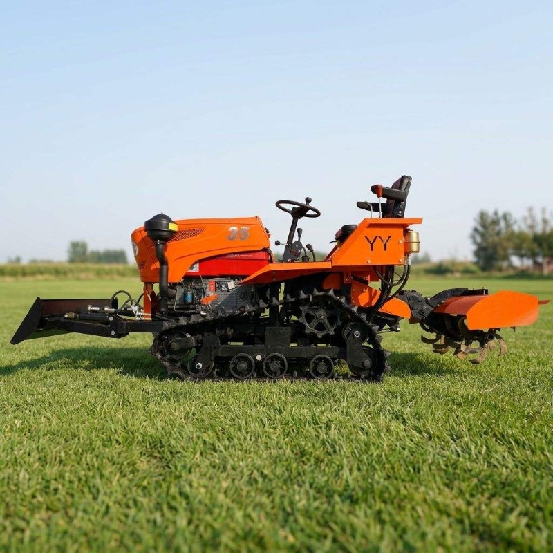 Crawler 4WD Rotary Tiller 35HP - Farming Equipment For Agriculture 评论和价格