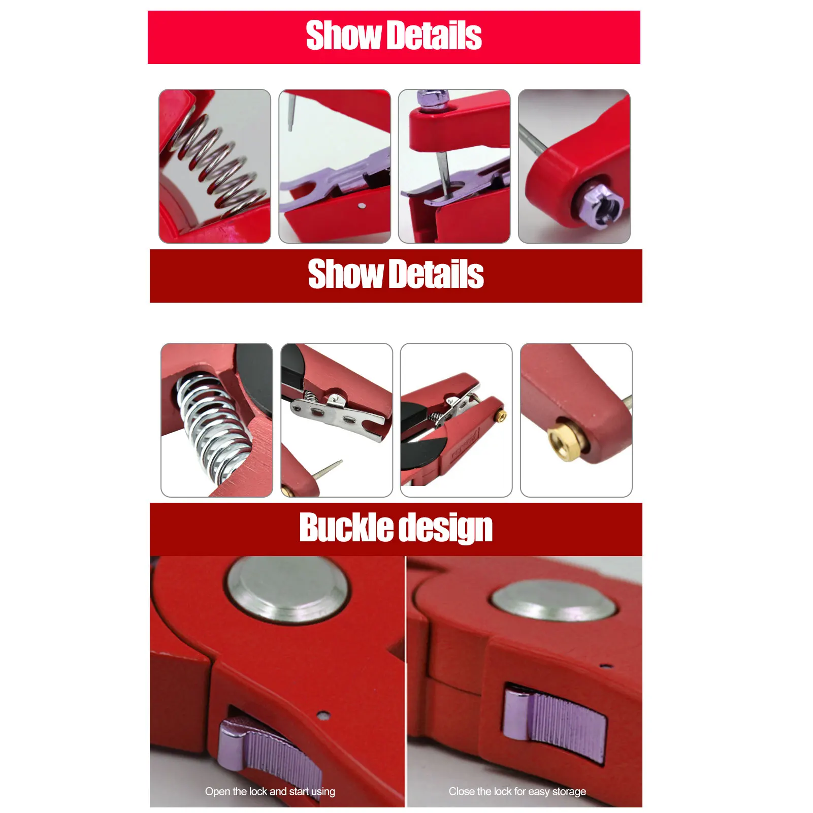 Red Alloy Ear Tag Plier for Li - Livestock Ear Tag 评论和价格